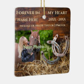 安価な2枚の写真、馬の悔やみや弔慰ギフト、 セラミックオーナメント (右)