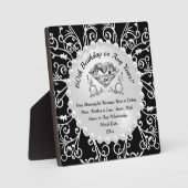 安価な60番目の誕生日ギフトアイディア、彼女の任意の年 フォトプラーク (正面)