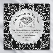 安価な60番目の誕生日ギフトアイディア、彼女の任意の年 フォトプラーク