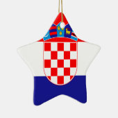 安価! クロアチアの旗 セラミックオーナメント (右)