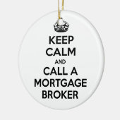 安保心してモーゲージブローカーを呼び出す セラミックオーナメント (左)
