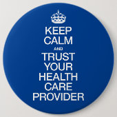 安保心して保健者を信気に用する 缶バッジ (正面)