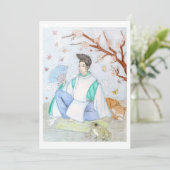 安倍晴明オリジナルのアートワーク サンキューカード (スタンド正面)