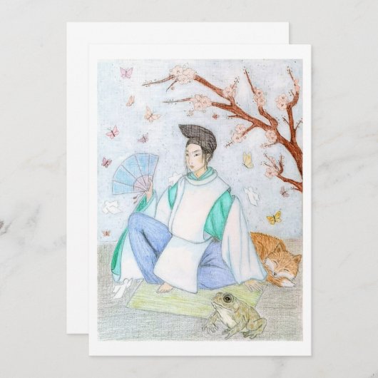 安倍晴明オリジナルのアートワーク サンキューカード (正面/裏面)