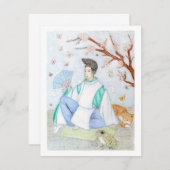 安倍晴明オリジナルのアートワーク ノートカード (正面/裏面)