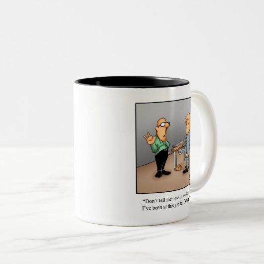 安全おもしろいユーモアのマグギフト ツートーンマグカップ (正面右)