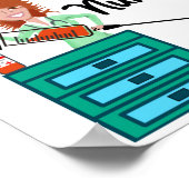 安全が優先するナース |ナース&シリンジ ポスター (角)