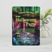 安全でない占有ハローウィンパーティ招待状 招待状 (スタンド正面)