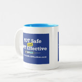 安全でなく、効果的でないコーヒーマグ ツートーンマグカップ (正面左)