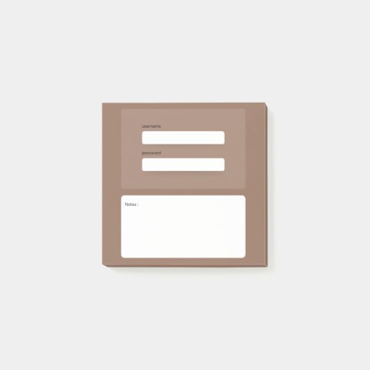 安全で便利なWebサイトのパスワードノート ポストイット (正面)