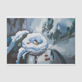 安全で健全な冬の鳥の巣 薄葉紙