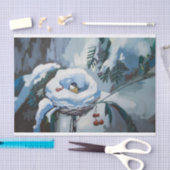 安全で健全な冬の鳥の巣 薄葉紙 (クラフト)