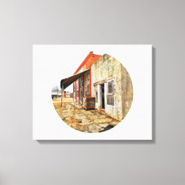 安全で安全なを手に入れ走!、放棄された農村事業 キャンバスプリント