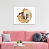 安全で安全なを手に入れ走!、放棄された農村事業 キャンバスプリント (インサイチュ (リビング))