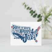 安全で幸せな7月4日 ポストカード (スタンド正面)