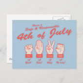 安全で責任ある4番目 ポストカード (正面/裏面)