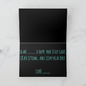 安全で、強く、健康でいなさい。カード カード (内部)