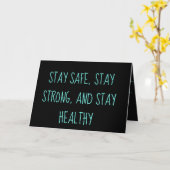 安全で、強く、健康でいなさい。カード カード (黄色い花)