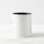 安全なのは4杯 コーヒージョークが面白い ツートーンマグカップ (中央)