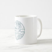 安全なエリア付きエアヘアモーグ コーヒーマグカップ (正面右)