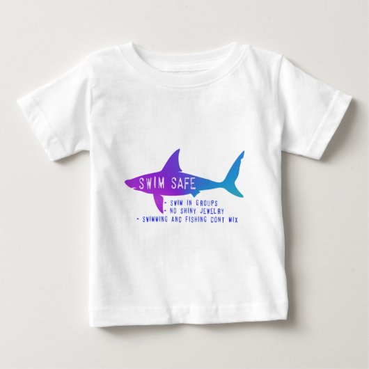 安全なシャツを泳ぐ ベビーTシャツ (正面)