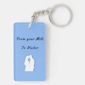 安全なスカイブルーのキーチェーンを駆動 キーホルダー (裏面)