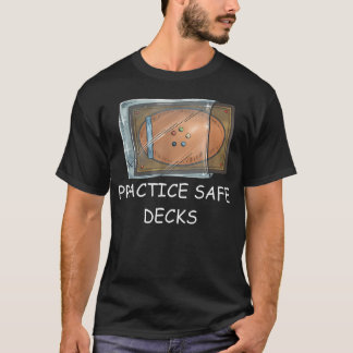 安全なデッキを実践します 面白いトレーディング カード ゲームのダジャレ Tシャツ