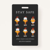 安全なトルコの顔マスク汎発性モノグラム バッジ (正面)