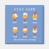 安全なトルコの顔マスク汎発性モノグラム マグネット (正面)