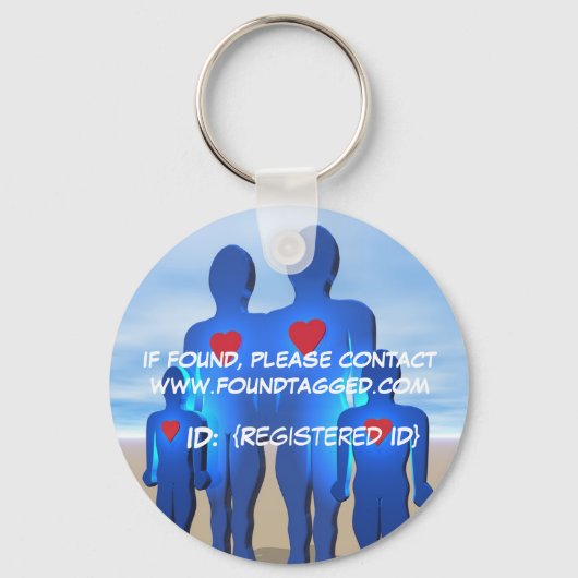 安全なファミリーキーチェーン キーホルダー (正面)