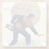 安全なプレート ガラスコースター (裏面)