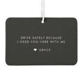 安全なメッセージカスタムを最小限に抑える カーエアーフレッシュナー (裏面)