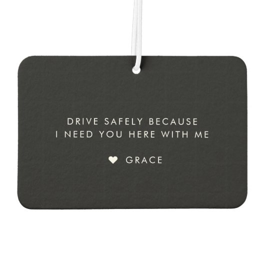 安全なメッセージカスタムを最小限に抑える カーエアーフレッシュナー (裏面)