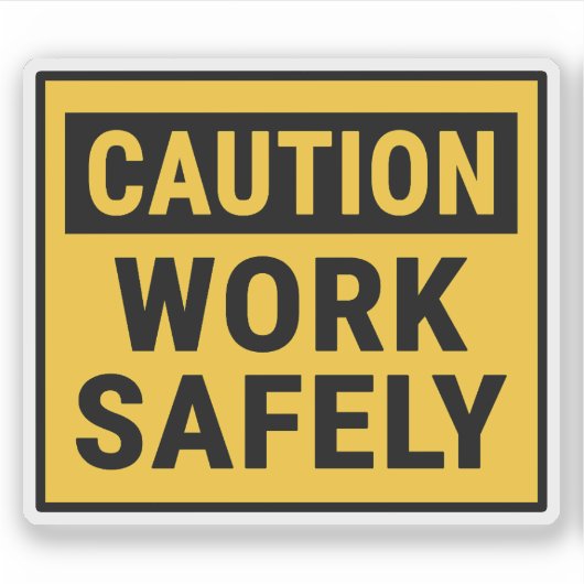 安全な作業に注意 シール (正面)