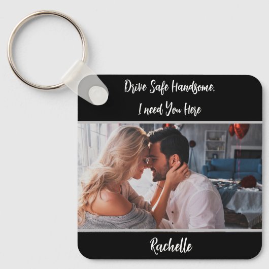 安全な写真ギフトを夫に届ける |ボーイフレンド キーホルダー (正面)