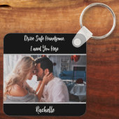 安全な写真ギフトを夫に届ける |ボーイフレンド キーホルダー (裏面)