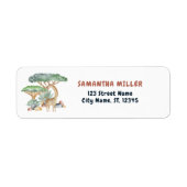 安全な動物赤ちゃんシャワーギフトパーティー ラベル (正面)