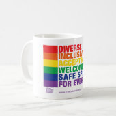 安全な宇宙のマグ コーヒーマグカップ (正面左)