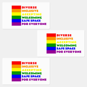 安全な宇宙ステッカーLGBTQ+デカール ラベル