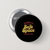 安全な宇宙プロバイダのサポートと包括的 缶バッジ (正面&裏面)