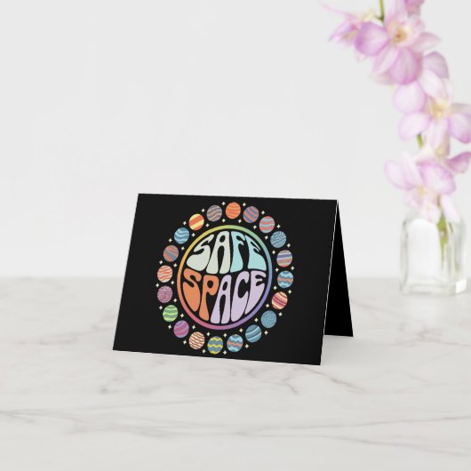 安全な宇宙LGBTQフレンドリープライドサポ誇りを持ったート カード (蘭)
