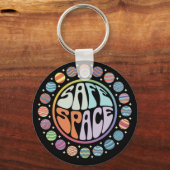 安全な宇宙LGBTQフレンドリープライドサポ誇りを持ったート キーホルダー (正面)