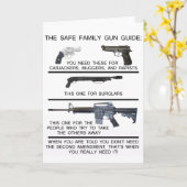 安全な家族銃ガイド カード (黄色い花)