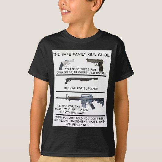 安全な家族銃ガイド Tシャツ (正面)