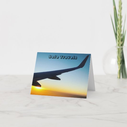 安全な旅のサンセット カード (正面)