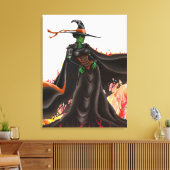 安全な旅の魔女 キャンバスプリント (インサイチュ (リビング))