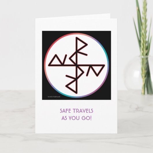 安全な旅行とバランスBinderreグリーティングカード サンキューカード (正面)