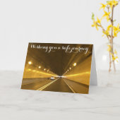 安全な旅行を望みます。カード カード (黄色い花)