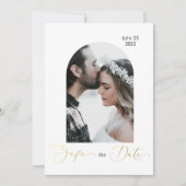 安全な日付写真、ゴールデンスクリプト 招待状 (正面)