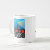 安全な標識はマグを与えます コーヒーマグカップ (正面左)